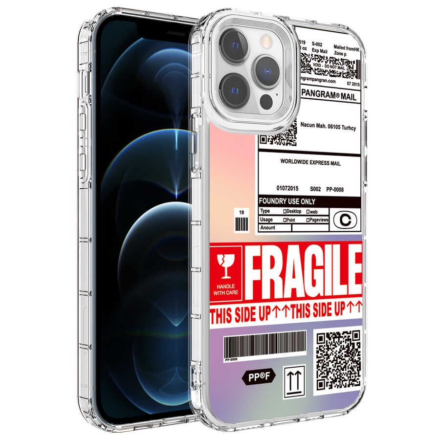 iPhone 13 Pro Max Kamera Korumalı Renkli Desenli Sert Silikon Zore Korn Kılıf