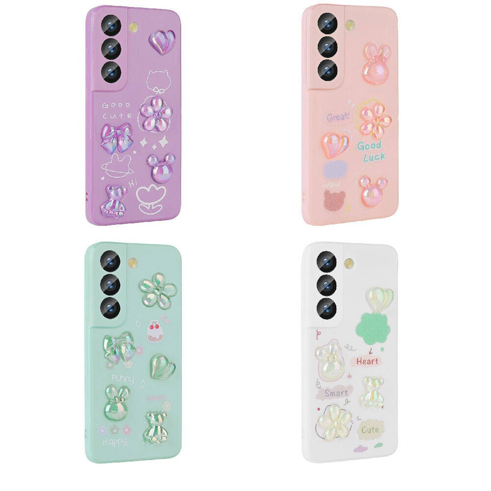 Galaxy S21 FE Kabartma Figürlü Parlak Zore Toys Silikon Kılıf