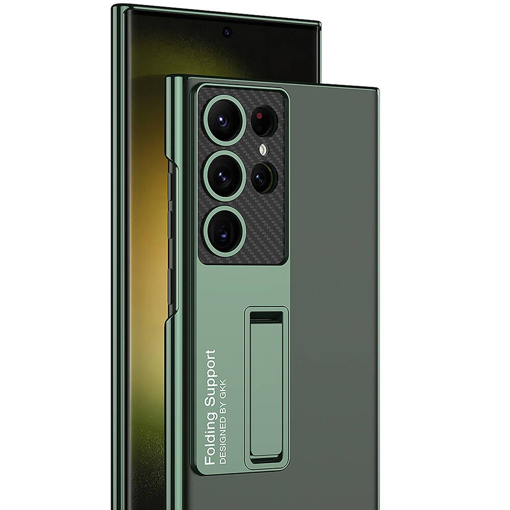 Galaxy S24 Ultra Kamera Korumalı Şeffaf Tasarımlı Zore Lego Standlı