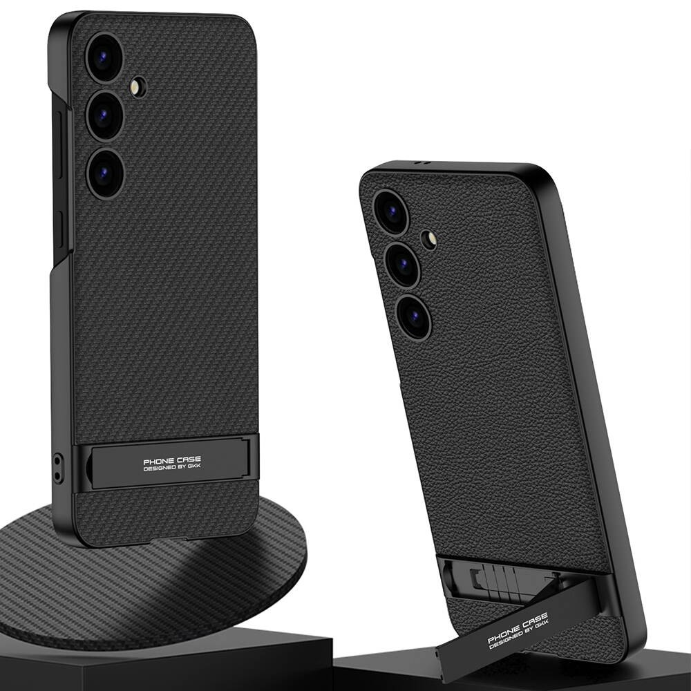 Galaxy S24 Zore Kamera Korumalı Leather Dikey Standlı Ays Kılıf