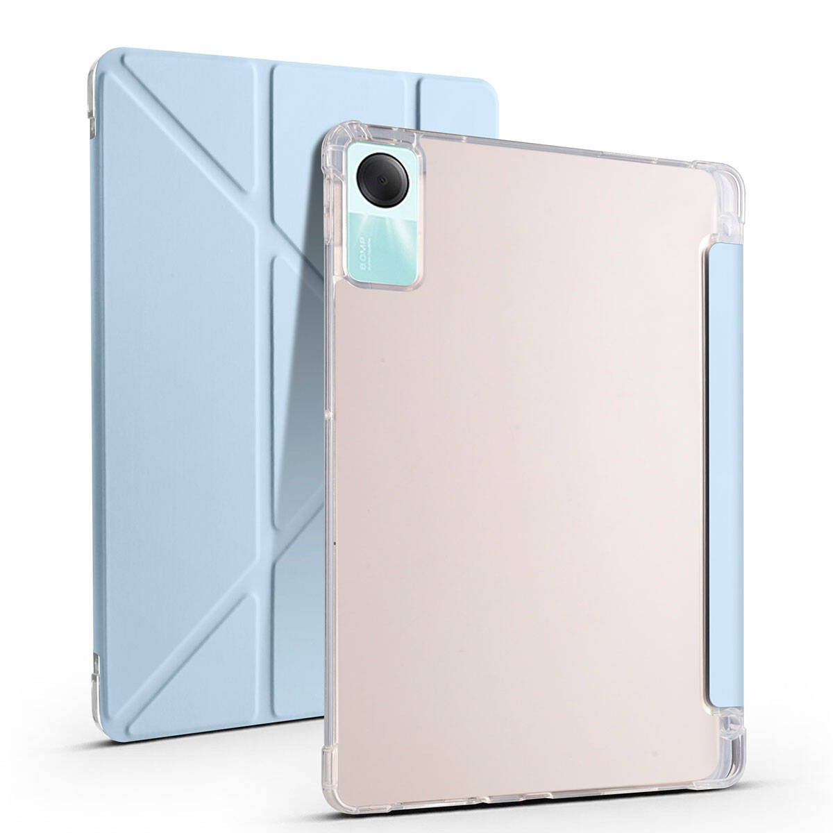 Xiaomi Redmi Pad SE  Zore Tri Folding Kalem Bölmeli Standlı
