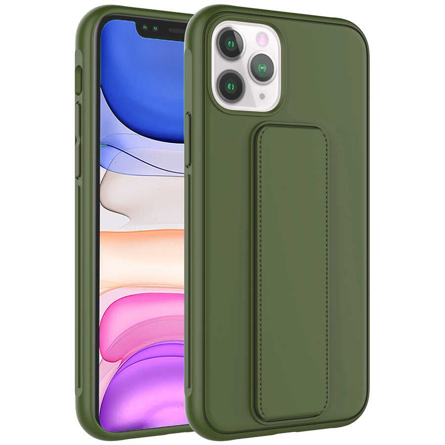 iPhone 11 Pro Max Uyumlu Zore Qstand Standlı Kılıf