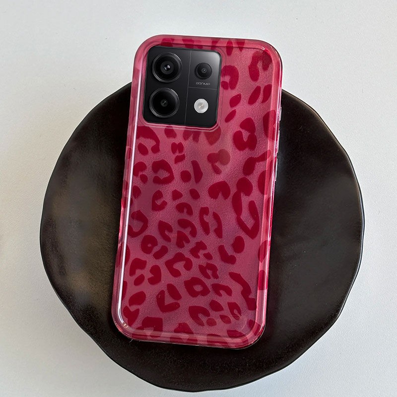 Xiaomi Poco X6 Uyumlu Leopar Desenli Zebana Luxe Silikon Kılıf