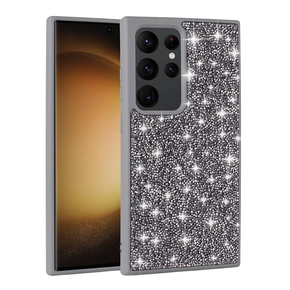 Galaxy S24 Ultra Parlak Taşlı Tasarım Zore Pırlanta