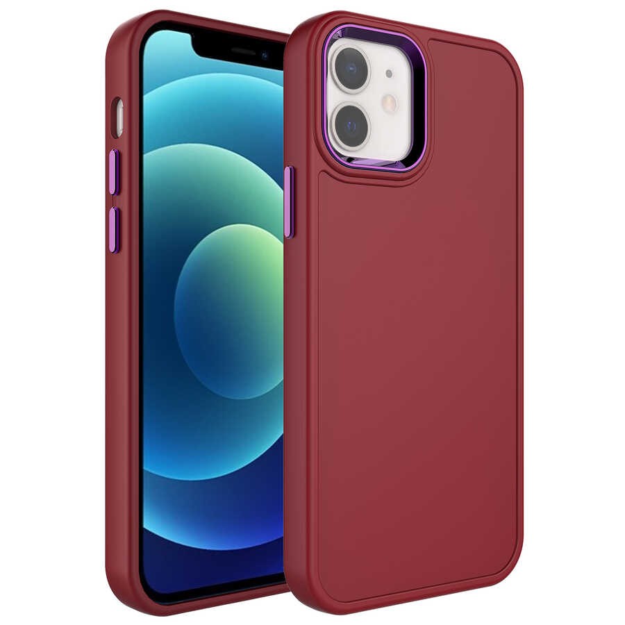 Hard Rona Dole Case with Metal Frame and Button Design Compatible with iPhone 11