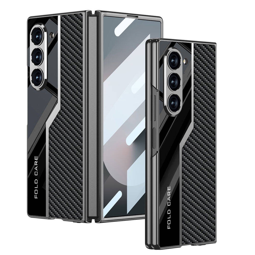 Galaxy Z Fold 6 Case Ultra Thin + Carbon Fiber Designed Back Surface Zore K谋pta Poligan Cover