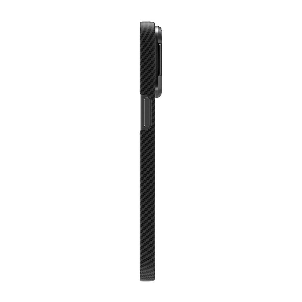 iPhone 15 Pro Magsafe Şarj Özellikli 600D Kevlar Zore Krek Karbon Standlı