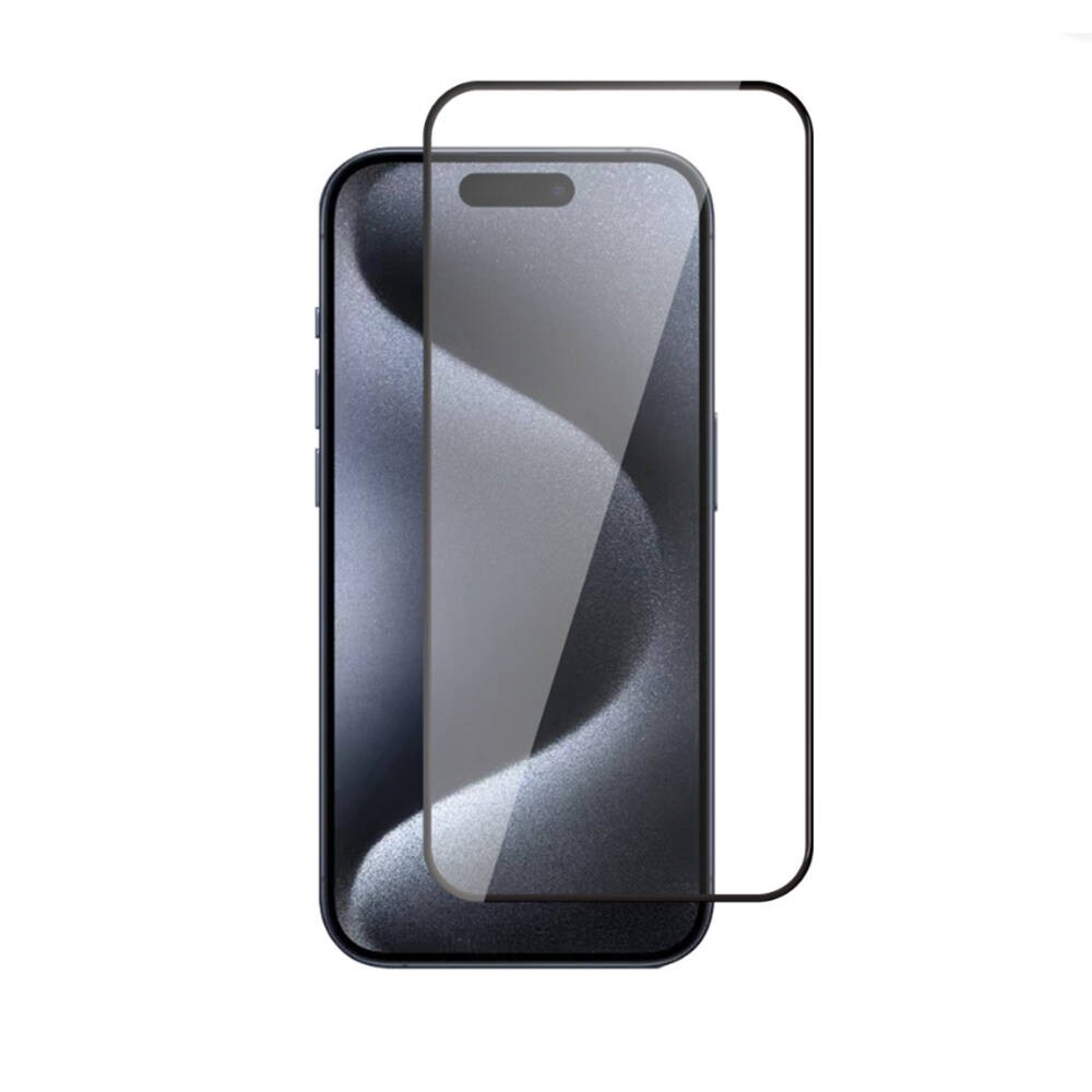 iPhone 15 Zore 3D Rika Temperli Cam Ekran Koruyucu