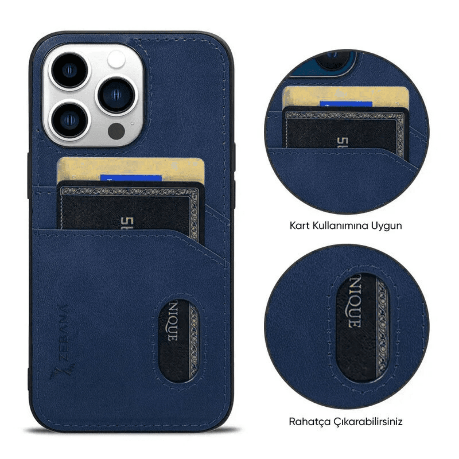 Samsung Galaxy S22 Uyumlu Zebana Kartlıklı Pu Deri Kılıf
