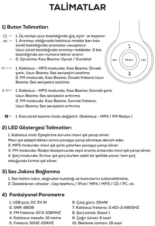 Zore BTK|ZR56 Bluetooth Kulaklık