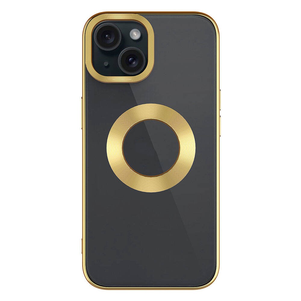 iPhone 15 Tek Kamera Çerçeveli Logo Gösteren Zore Omega Kılıf