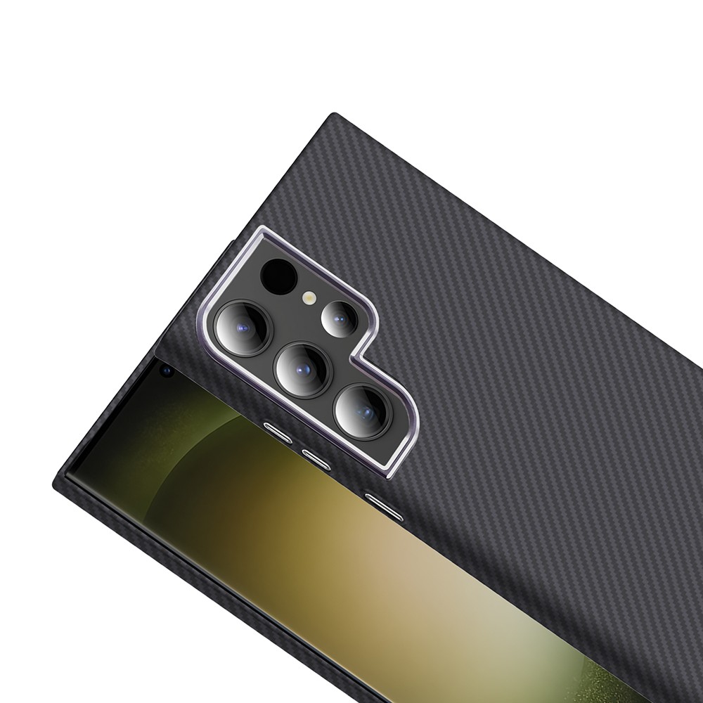 Galaxy S23 Ultra Kılıf M-safe Şarj Özellikli Karbon Fiber Görünümlü Zore Gros Kapak