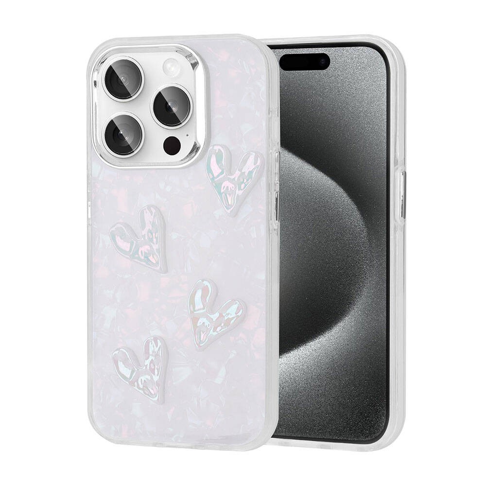 iPhone 15 Pro Kabartma Figürlü Parlak Zore Eralli Silikon