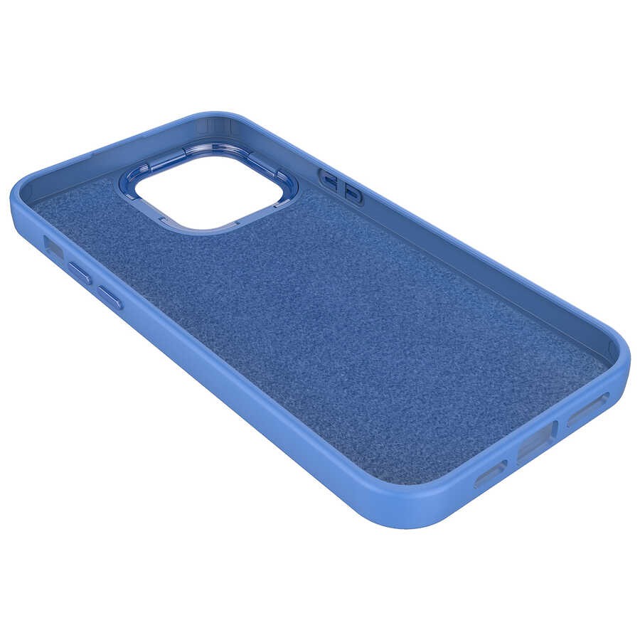 iPhone 12 Pro Metal Çerçeve ve Buton Tasarımlı Silikon Zore Luna Kapak