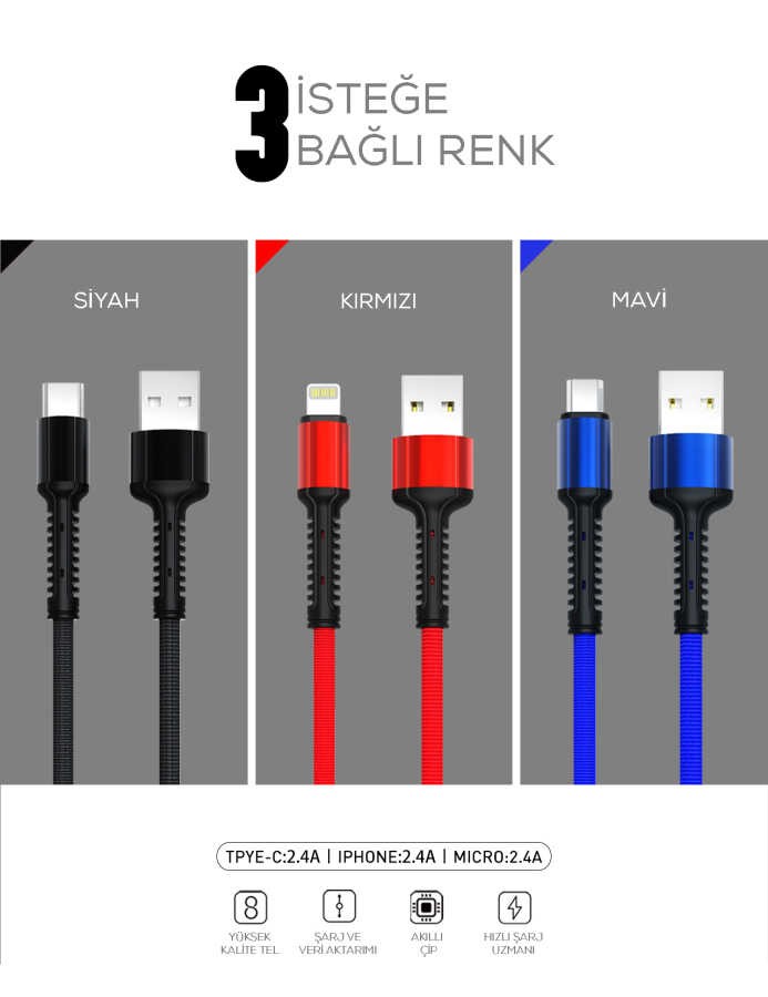 Zore LS63 Lightning Usb Kablo