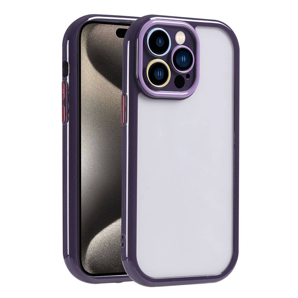 iPhone 15 Pro Max Kamera Korumalı Renkli Kenar ve Çerçeve Tasarımlı Zore Vitamin Kılıf