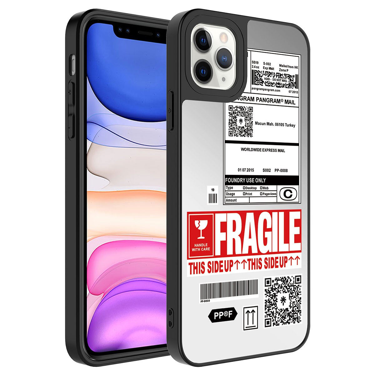 Shiny Rona Mirror Case with Mirrored Pattern and Camera Protection Compatible with iPhone 11 Pro