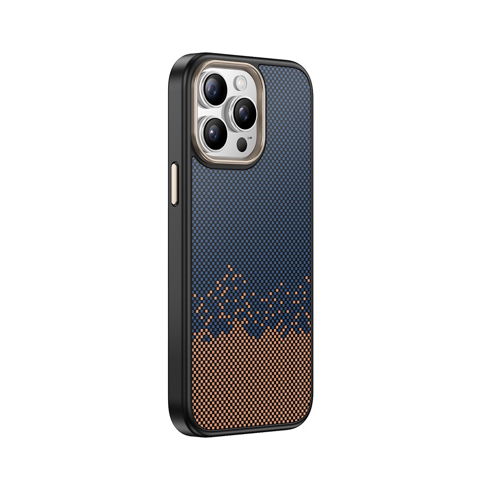Apple iPhone 15 Pro Max Kılıf M-safe Şarj Özellikli Karbon Fiber Görünümlü Zore Antina Kapak