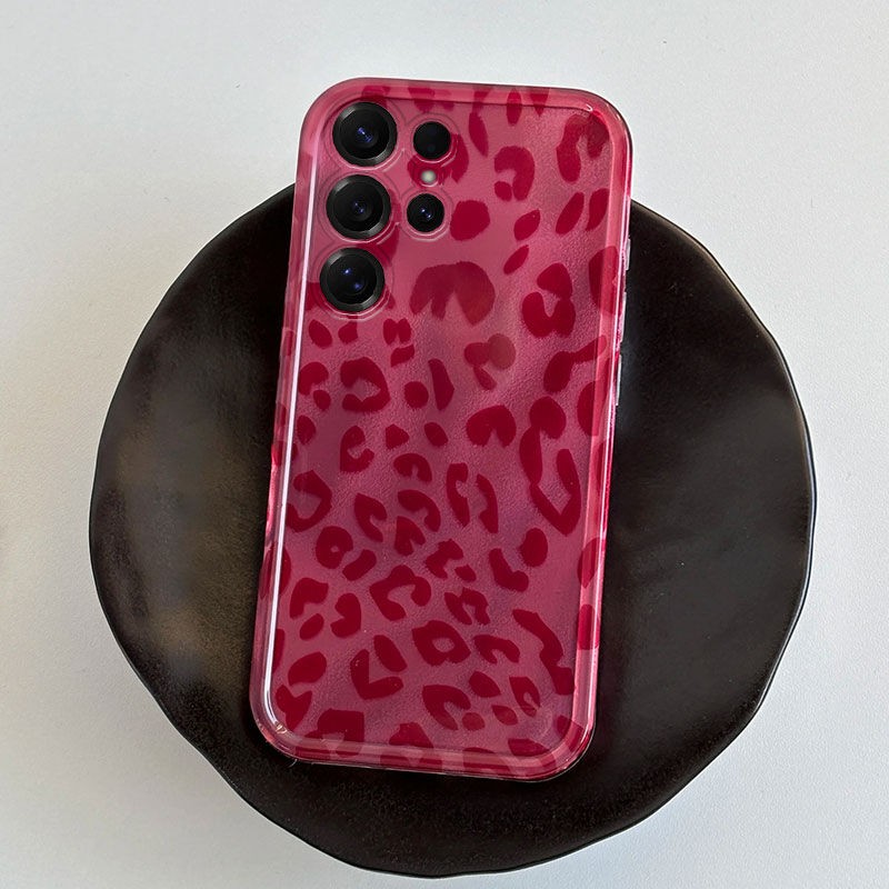 Samsung Galaxy S23 Ultra Uyumlu Leopar Desenli Zebana Luxe Silikon Kılıf