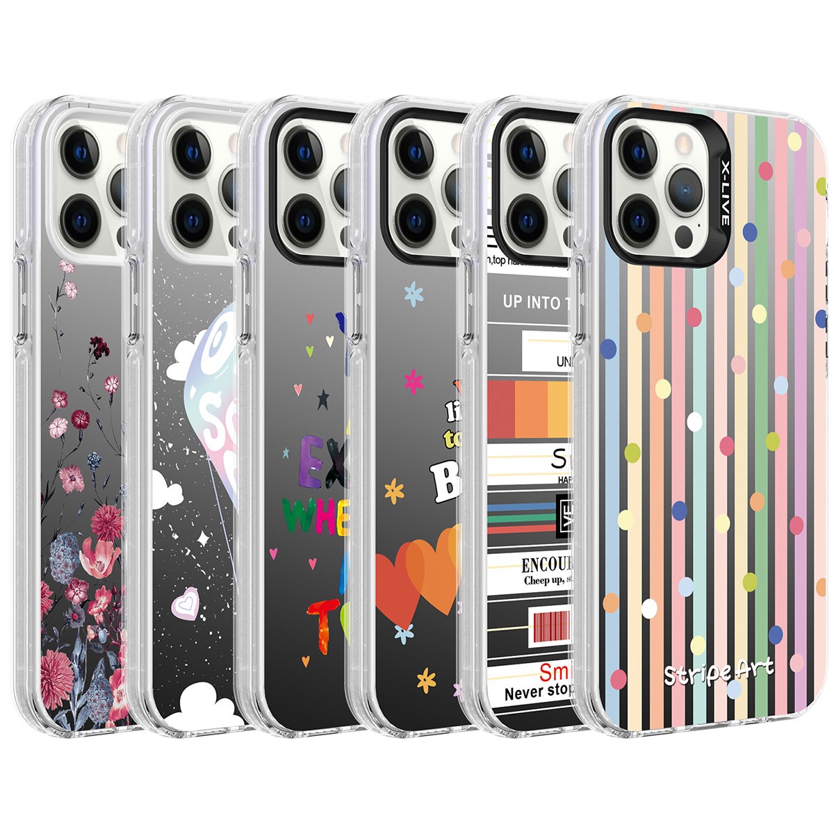 Patterned Rona Silver Hard Case Compatible with iPhone 13 Pro Max