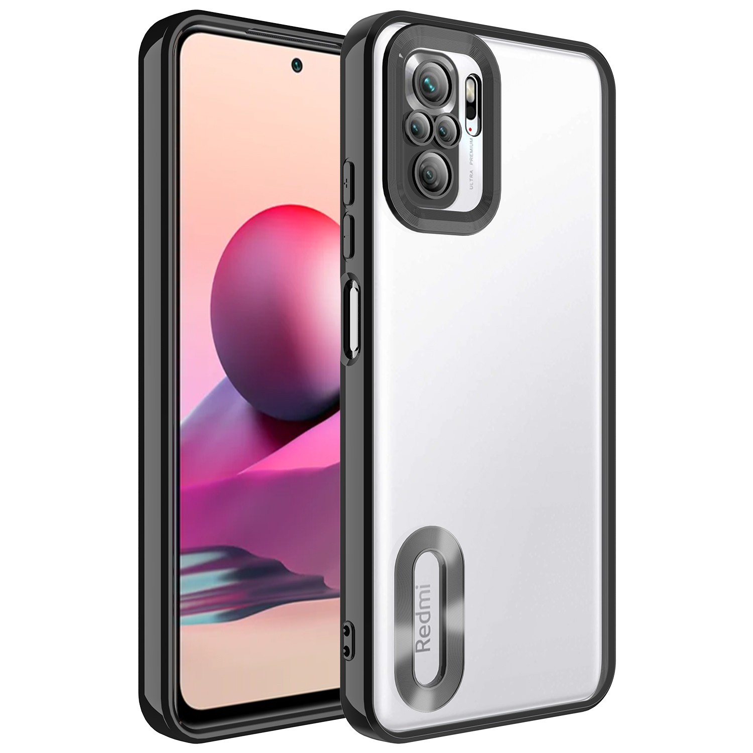 Xiaomi Redmi Note 10 Kamera Korumalı Logo Gösteren Zore Omega Kılıf