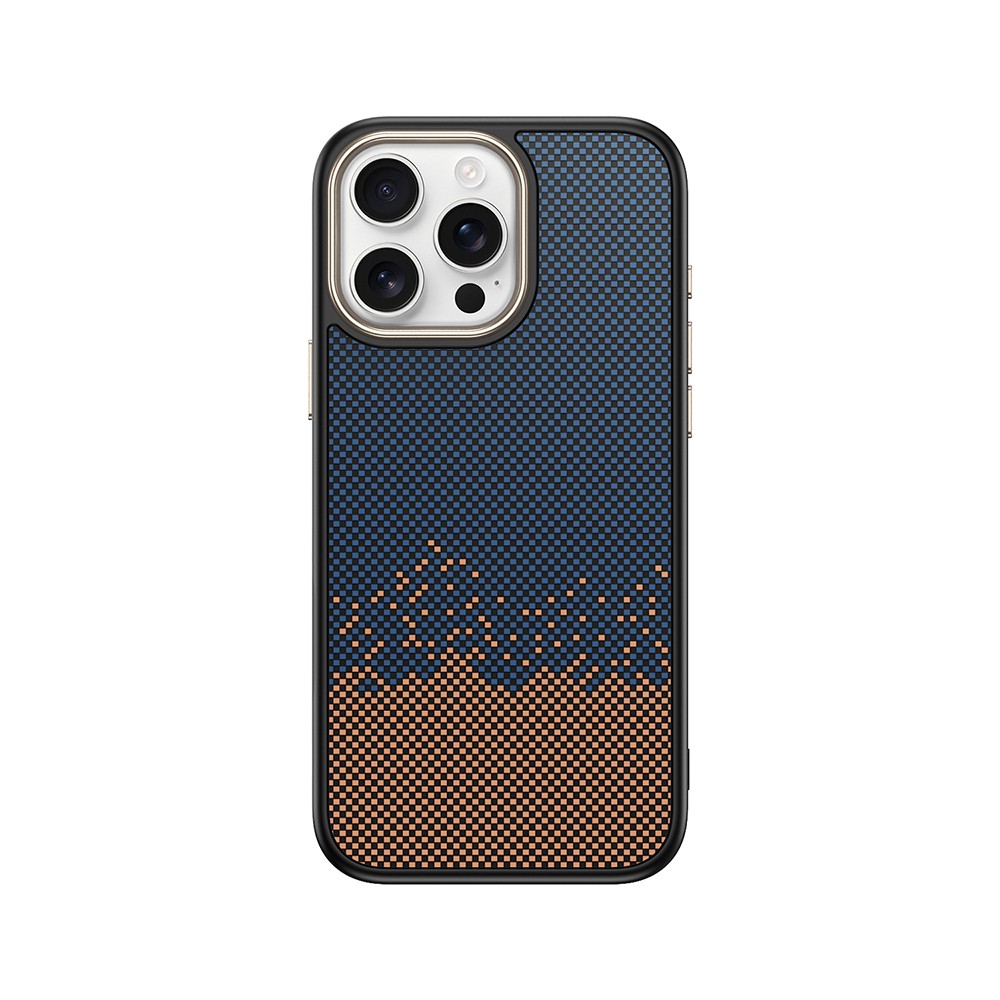 Apple iPhone 15 Pro Max Kılıf M-safe Şarj Özellikli Karbon Fiber Görünümlü Zore Antina Kapak