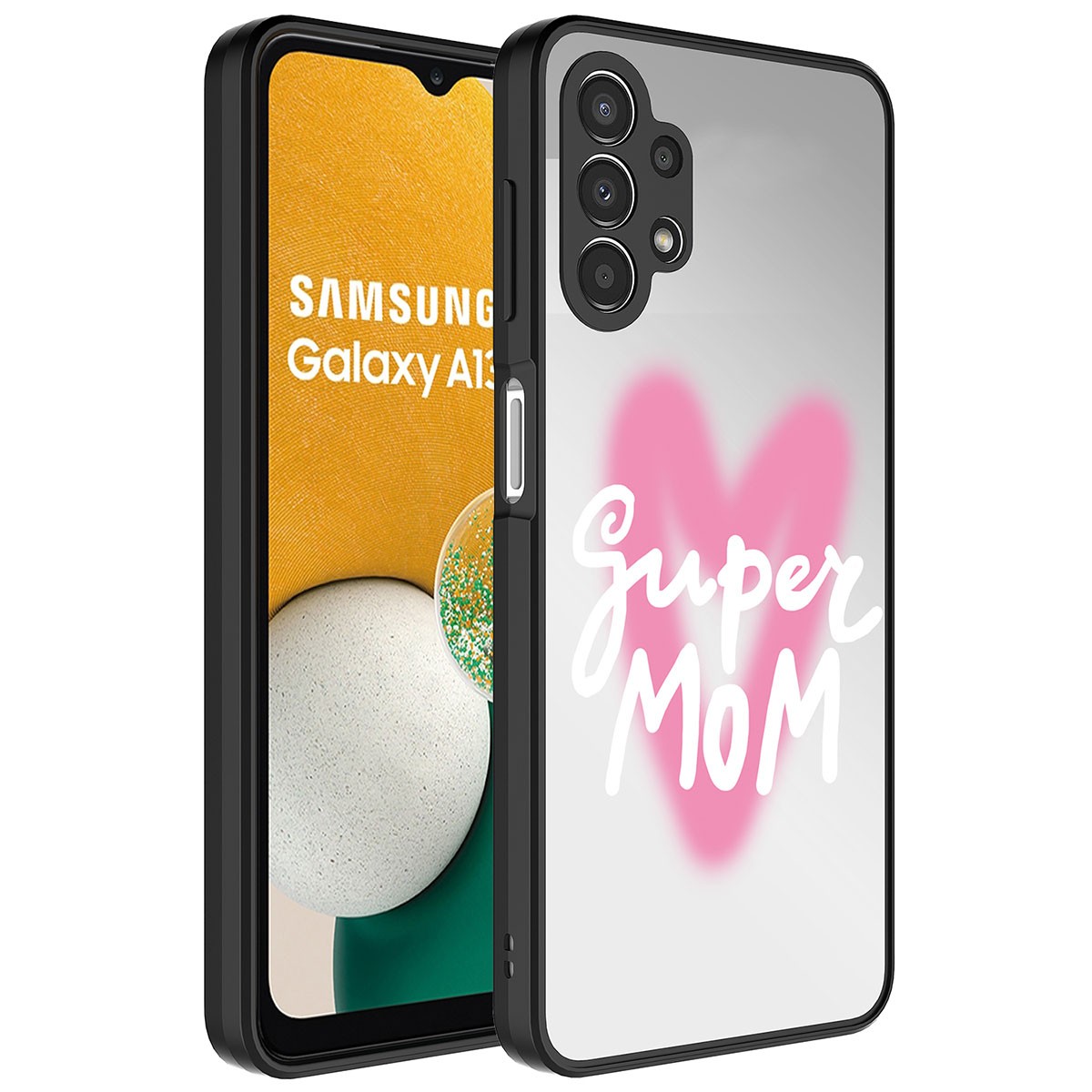 Galaxy A13 4G Aynalı Desenli Kamera Korumalı Parlak Zore Mirror Kapak