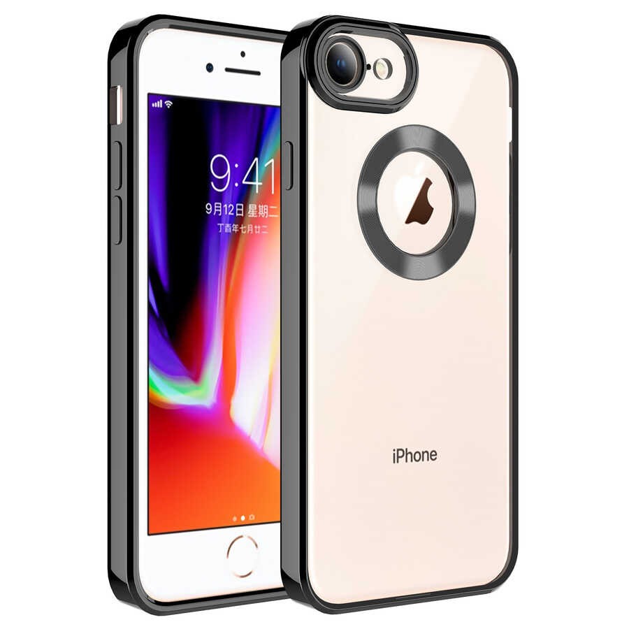iPhone SE 2020 Kamera Korumalı Logo Gösteren Zore Omega Kılıf