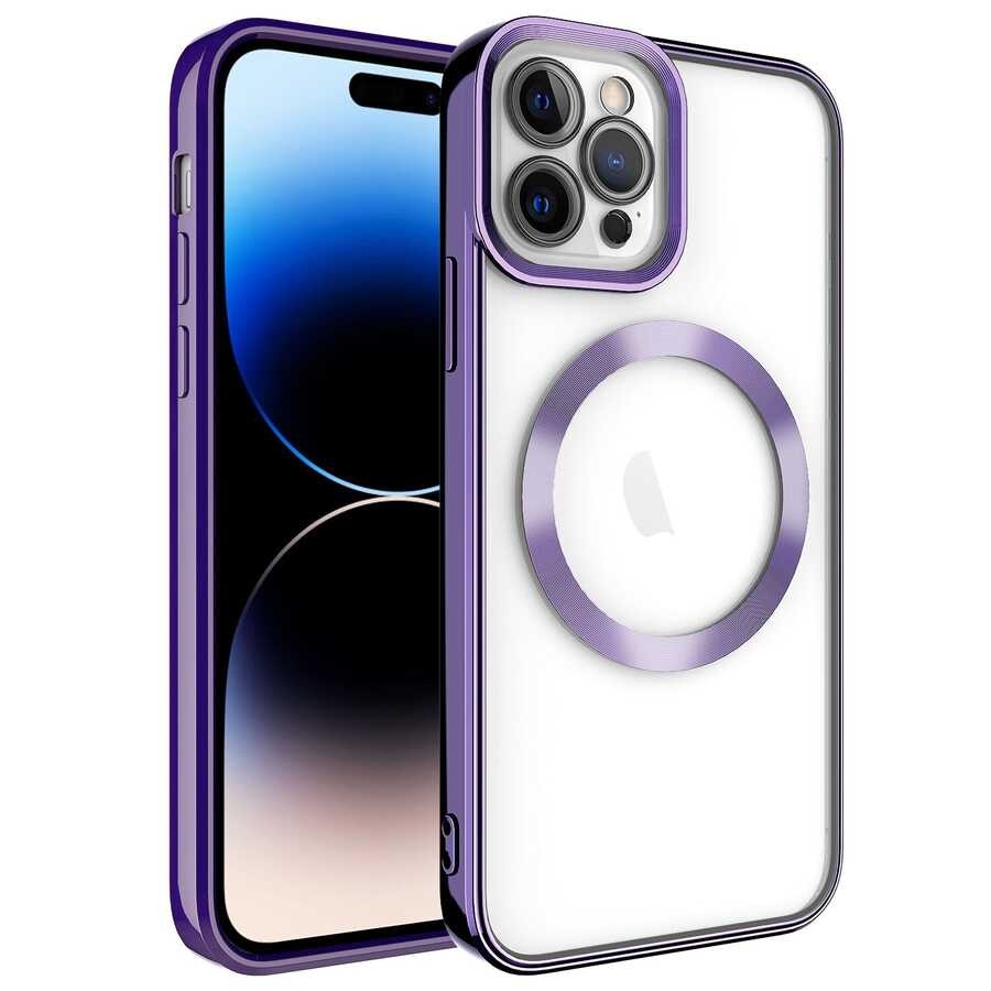 iPhone 14 Pro Max Uyumlu Magsafe Wireless Şarj Özellikli Zore Setro Silikon Kılıf