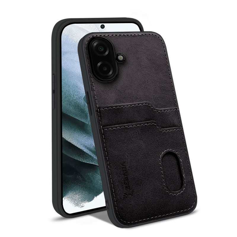 Samsung Galaxy A07 Uyumlu Zebana Kartlıklı Pu Deri Kılıf