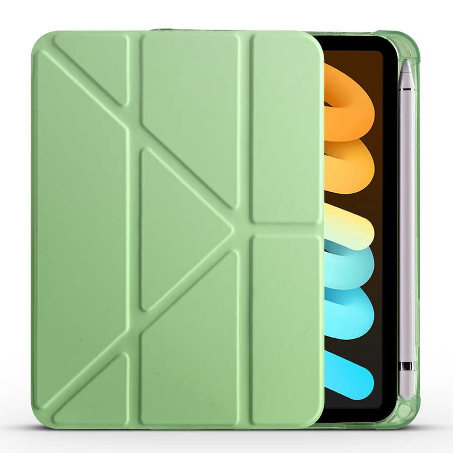 iPad Mini 2021 (6.Nesil)  Zore Tri Folding Kalem Bölmeli Standlı