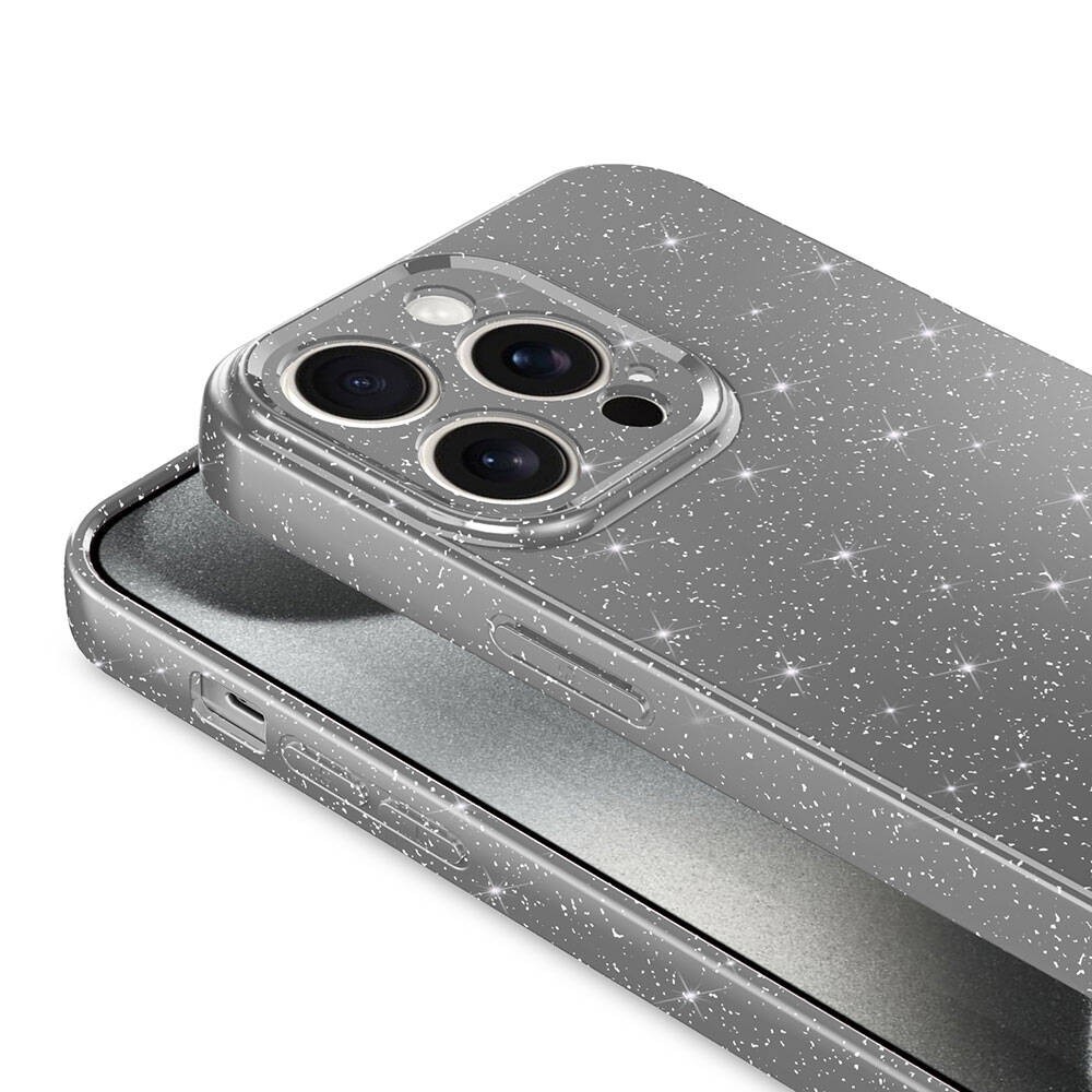 iPhone 15 Pro Max Kamera Korumalı Simli Lüks Zore Koton Kılıf