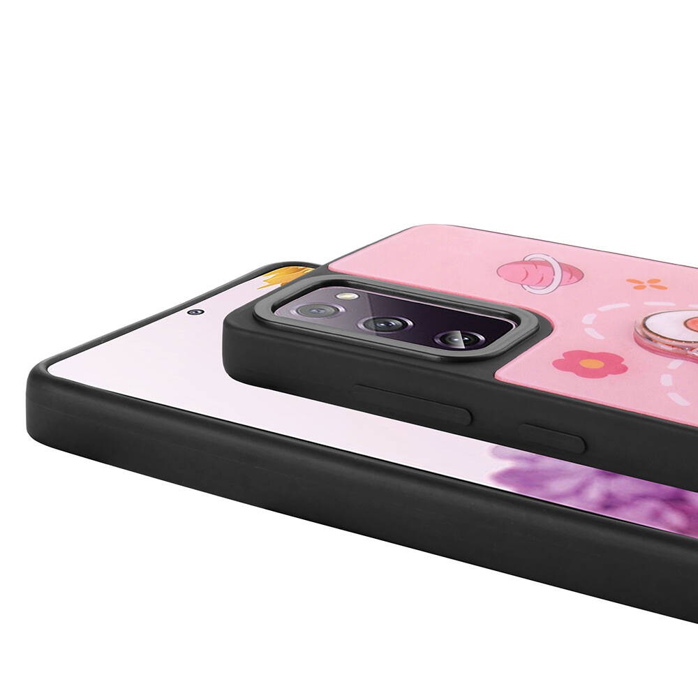 Galaxy S20 FE Parlayan Kabartmalı İkonik Figürlü Zore Amas Silikon Kılıf