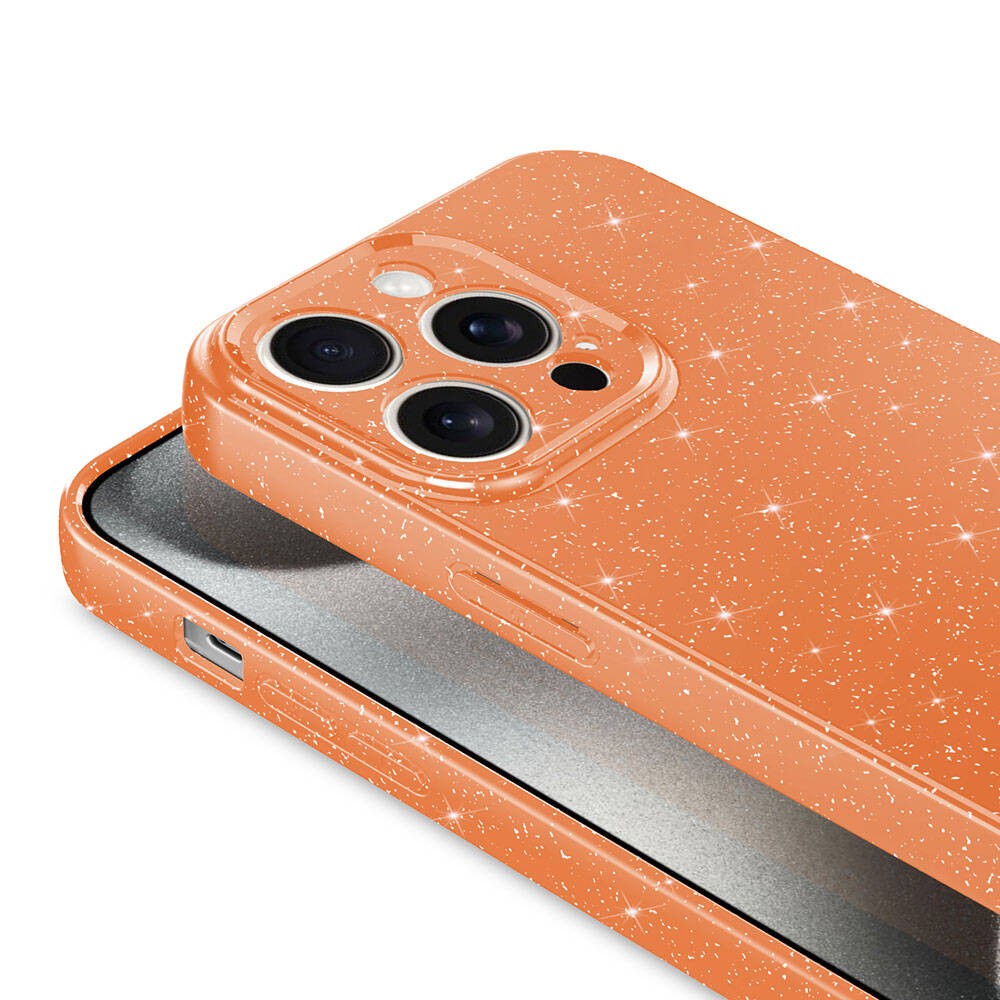 iPhone 15 Pro Max Kamera Korumalı Simli Lüks Zore Koton Kılıf