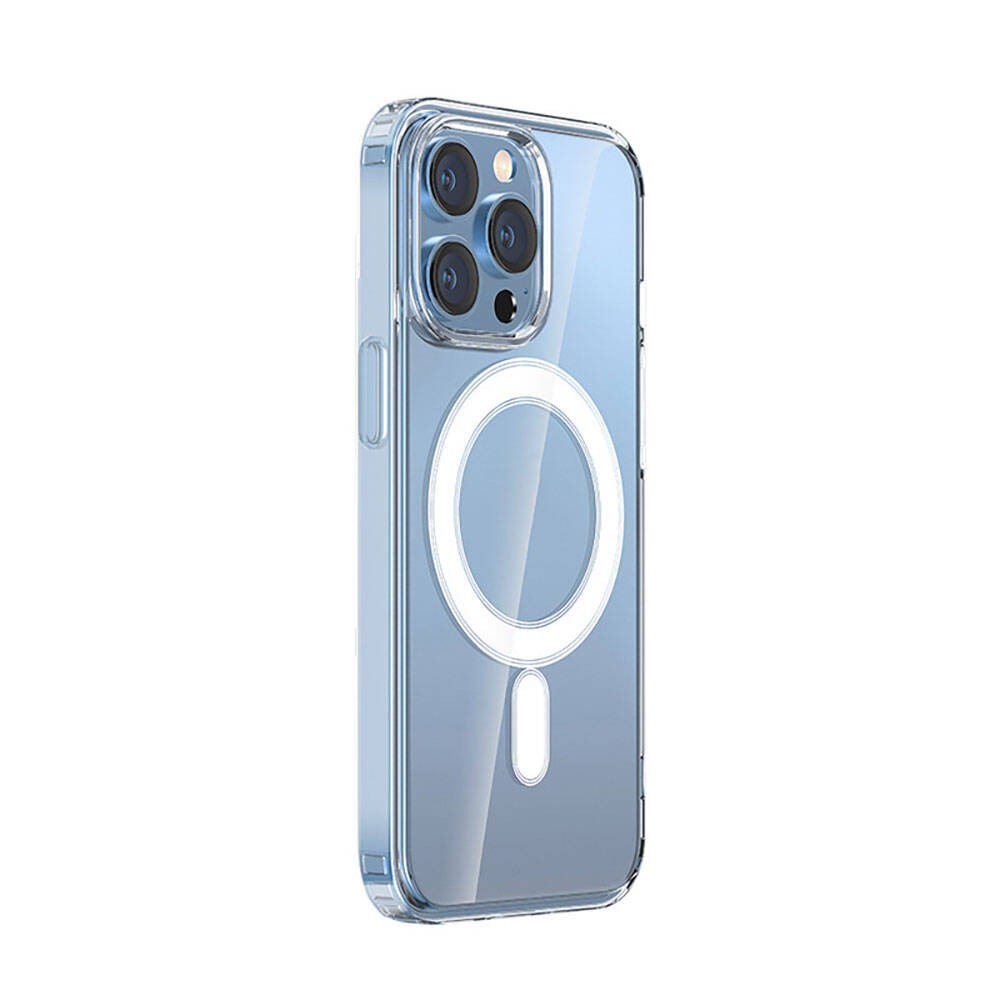 iPhone 15 Pro Max Magsafe Şarj Özellikli Şeffaf Sert PC Zore Embos