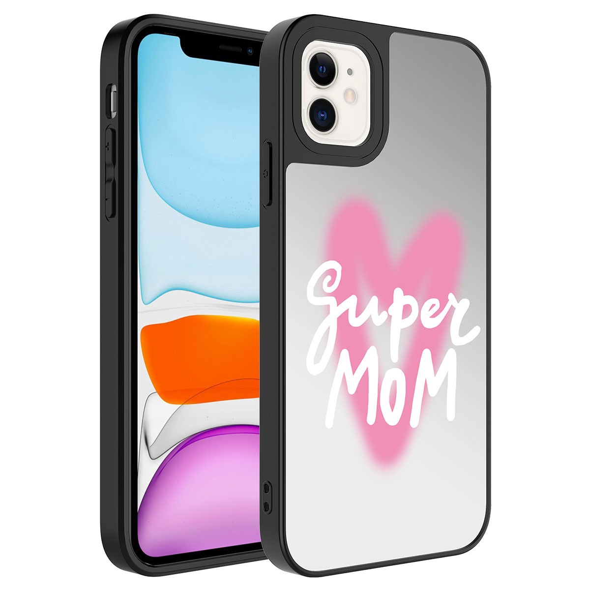 iPhone 11 Aynalı Desenli Kamera Korumalı Parlak Zore Mirror Kapak