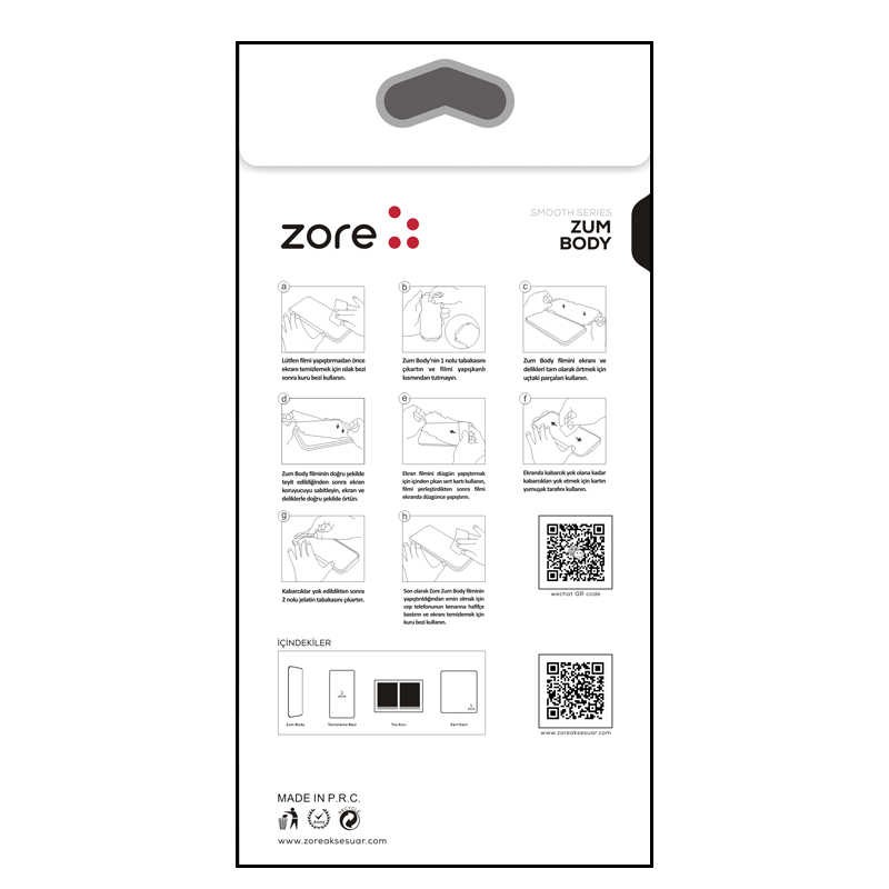 Xiaomi Mi 10 Zore Arka Zum Body Ekran Koruyucu