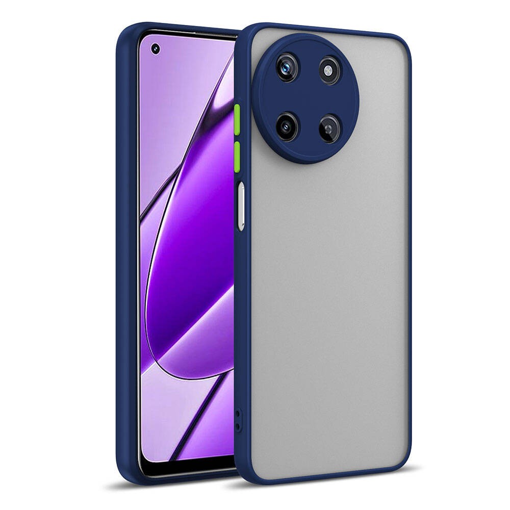 Realme 11 4G Compatible Rona Quality Hux Case with Colorful Buttons