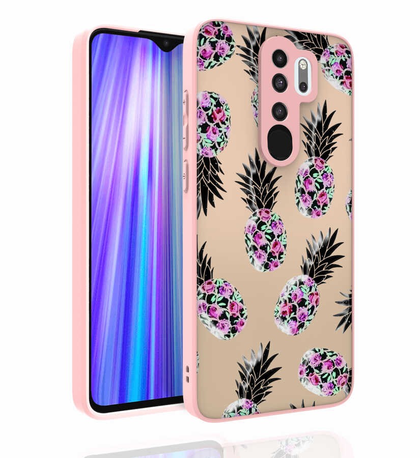 Xiaomi Redmi Note 8 Pro Desenli Kamera Korumalı Parlak Zore Nora Kapak