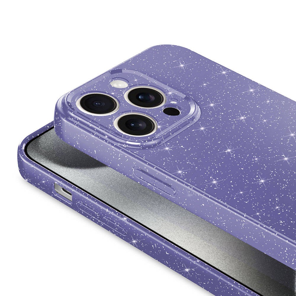 iPhone 15 Pro Max Kamera Korumalı Simli Lüks Zore Koton Kılıf