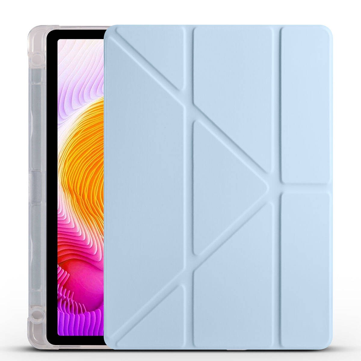 Xiaomi Redmi Pad SE  Zore Tri Folding Kalem Bölmeli Standlı