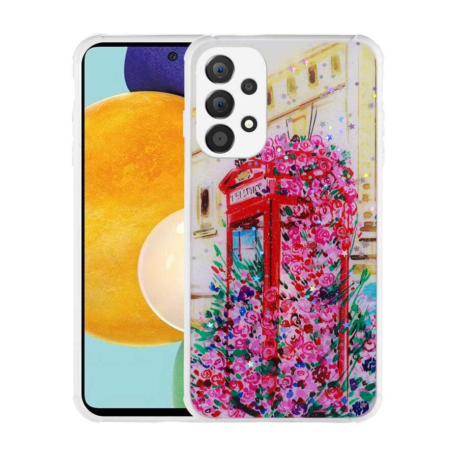 Galaxy A52 Simli Desenli Kamera Korumalı Parlak Zore Popy Kılıf