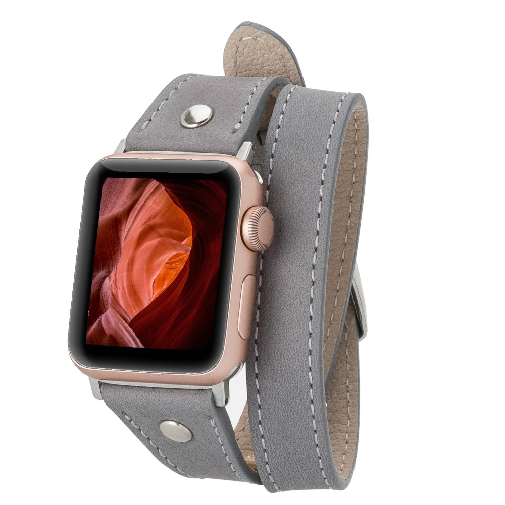 Apple Watch Uyumlu Deri Kordon 42-44-45mm Slim DT STRST9