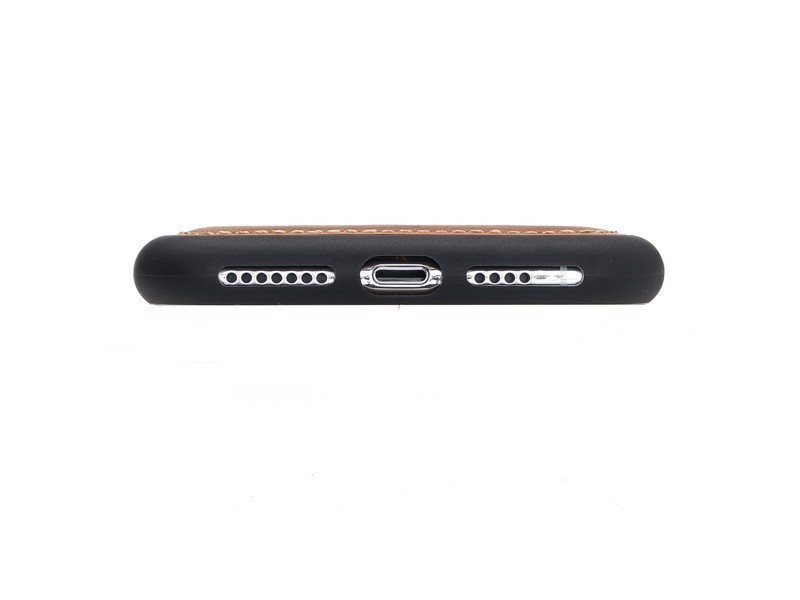 Apple iPhone XS Max Uyumlu Deri Arka Kapak Foncaze G19 Taba