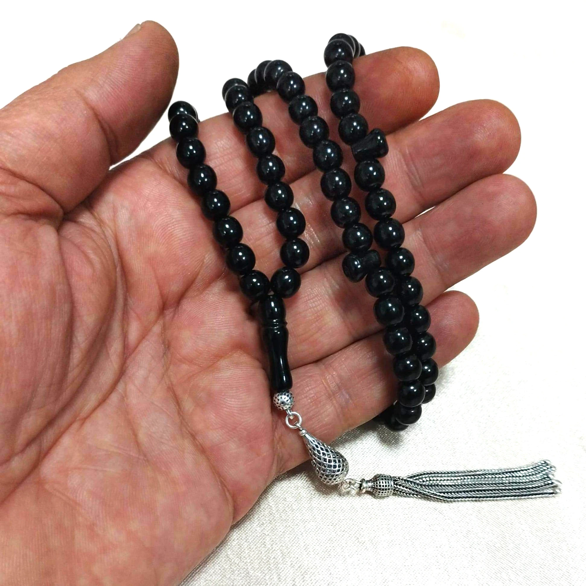 99 luk Oltu 925 Ayar Gümüş Püsküllü Namaz Dua Zikir Tesbihi