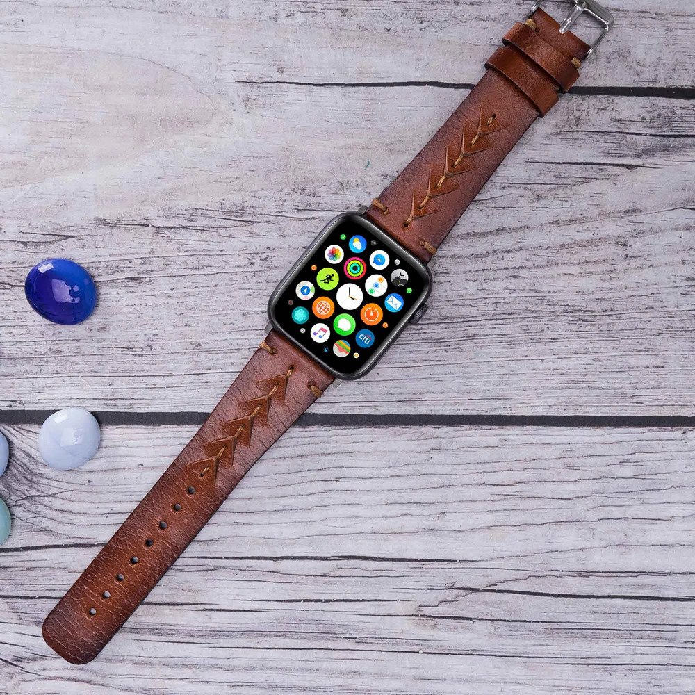 Apple Watch Uyumlu Deri Kordon 42-44-45mm RST2EF Boras
