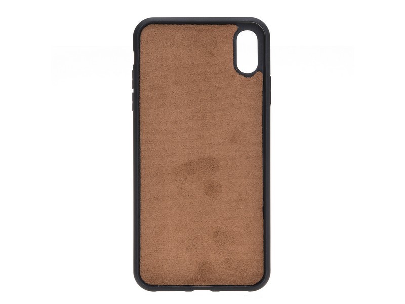 Apple iPhone XS Max Uyumlu Deri Arka Kapak Foncaze G19 Taba