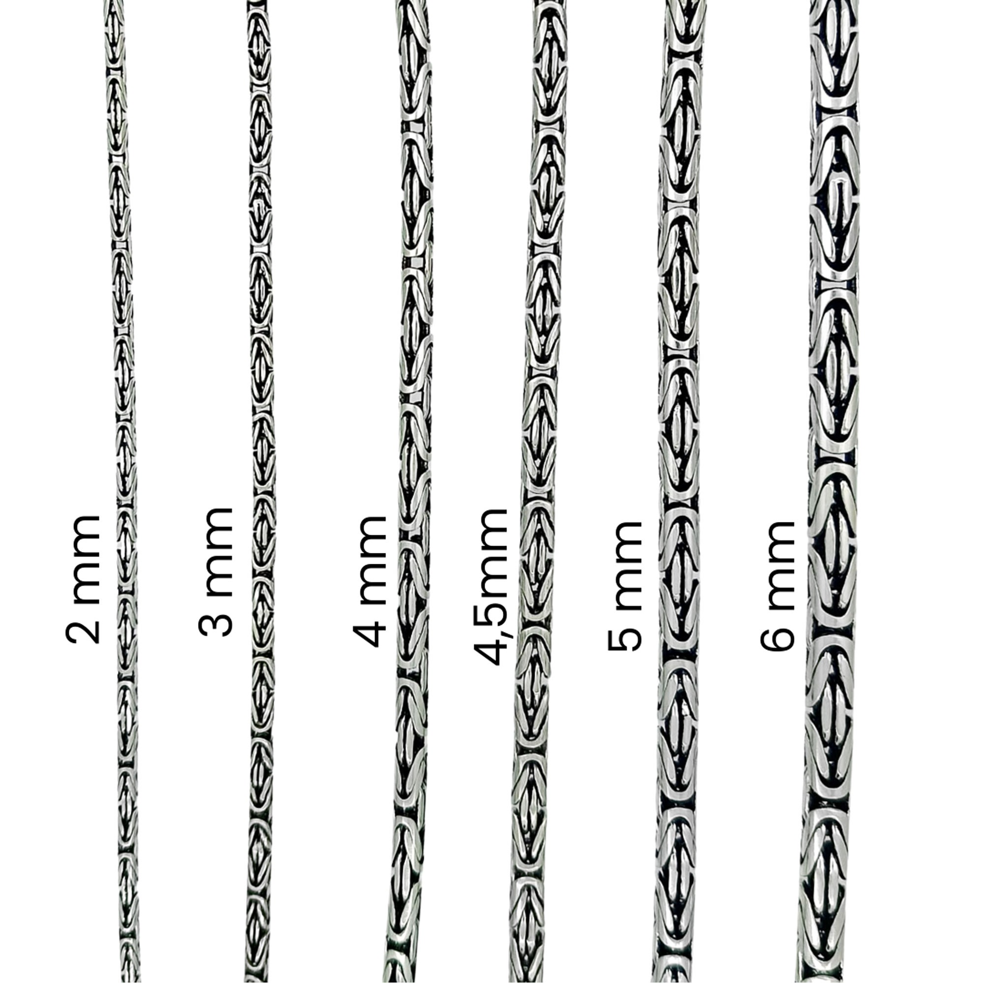 925 Ayar Gümüş Kral Bileklik 2 mm 3 mm 4 mm 4,5 mm 5 mm 6 mm - 2 mm