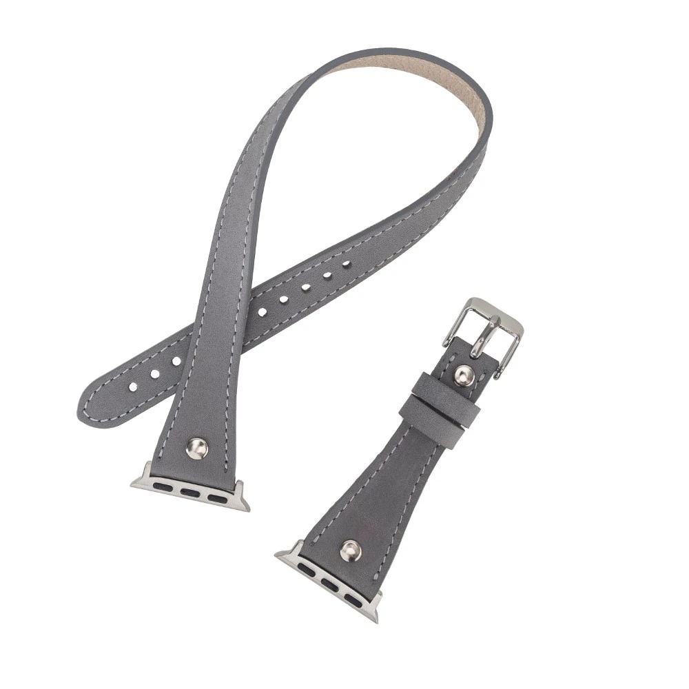 Apple Watch Uyumlu Deri Kordon 42-44-45mm Slim DT STRST9