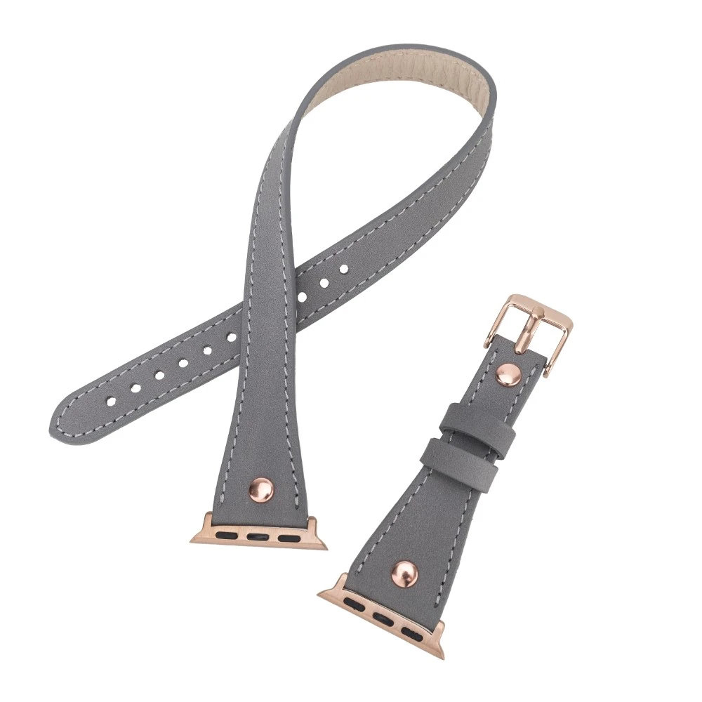 Apple Watch Uyumlu Deri Kordon 42-44-45mm Slim DT RGRST9